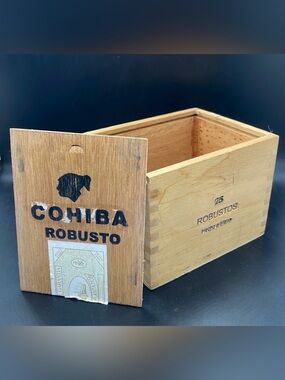 Vintage Cohiba Robusto Cigar Box Tabacalera Plantation DR Wooden Box